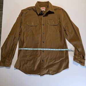 Wrangler Tan Flex Button-Up Shirt MEDIUM